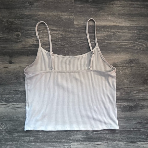 American Eagle Basic Adjustable Tank Top Size Medium Off White Cami - Picture 5 of 6